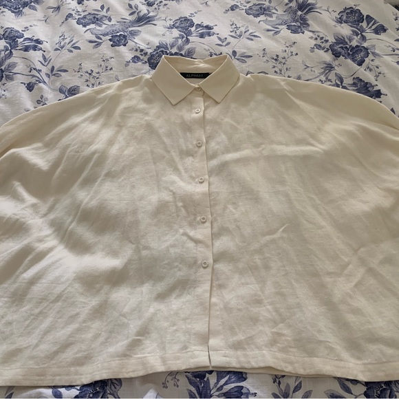Alpha 60 oversized pure linen blouse - Picture 2 of 4